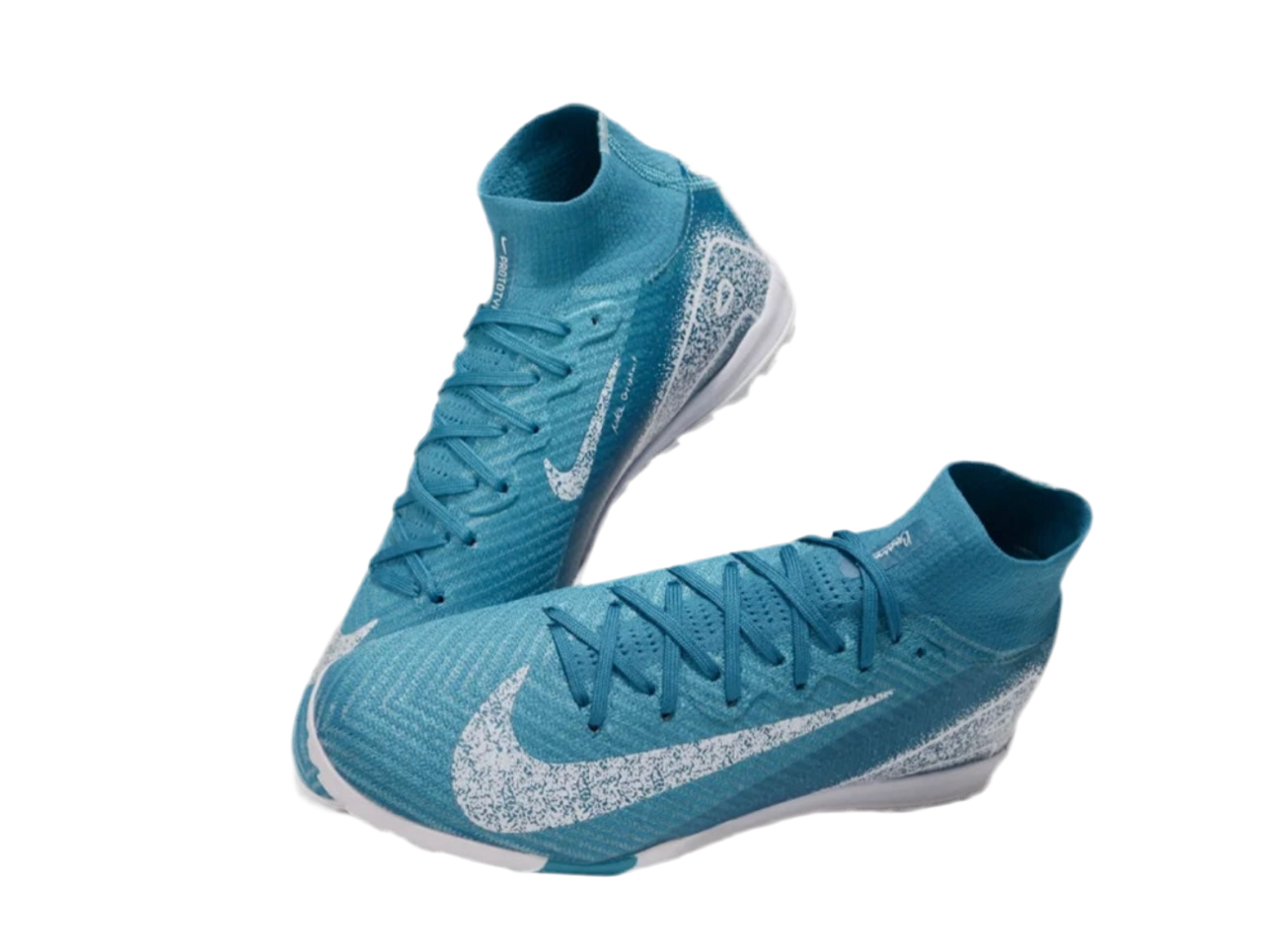 Nike Air Zoom Mercurial Superfly 10 Elite Turf Soccer Shoes - Blue/White