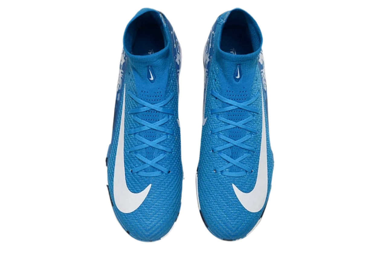Nike Air Zoom Mercurial Superfly 10 Elite Turf Soccer Shoes - Blue/White